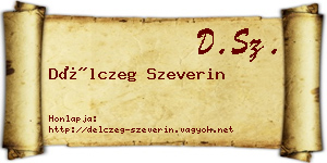 Délczeg Szeverin névjegykártya